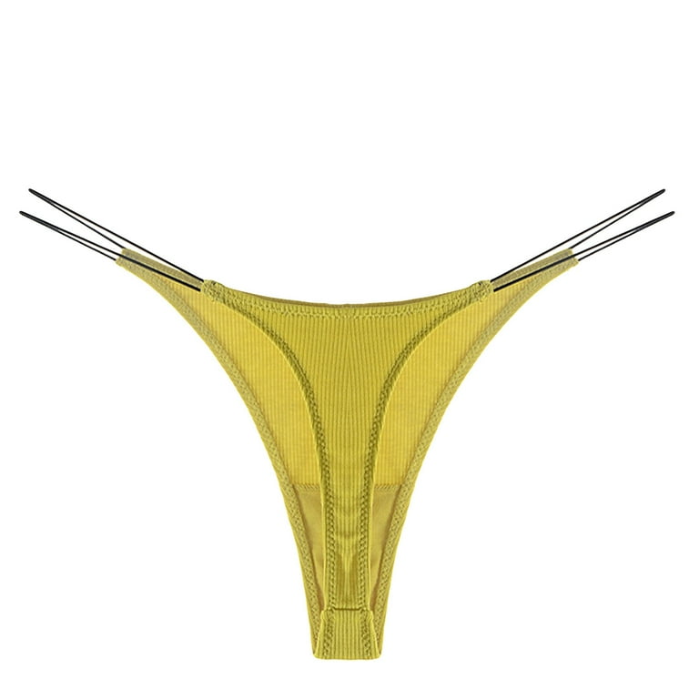 RPVATI Women Underwear Solid Panties Sexy Seamless Low Waist T-Back  G-String Thongs for Women 