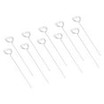 thumbnail image 1 of Unique Bargains 4.7 Inch Metal Wire Place Card Holder, 30 Pack Photo Picture Floral Picks Heart Shape Clips DIY, Silver Tone, 1 of 4