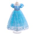 thumbnail image 4 of Vestido infantil, vestido de princesa, vestido de copo de nieve brillante para niñas, vestido esponjoso, 4 of 5