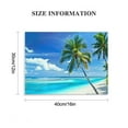 thumbnail image 3 of Acheng Canvas Prints Wall Art Palm Trees on The Sandy Beach and Turquoise Ocean Picture with Frame Sea Paintings for Bathroom Bedroom Home Decorations 16x12in, 3 of 6