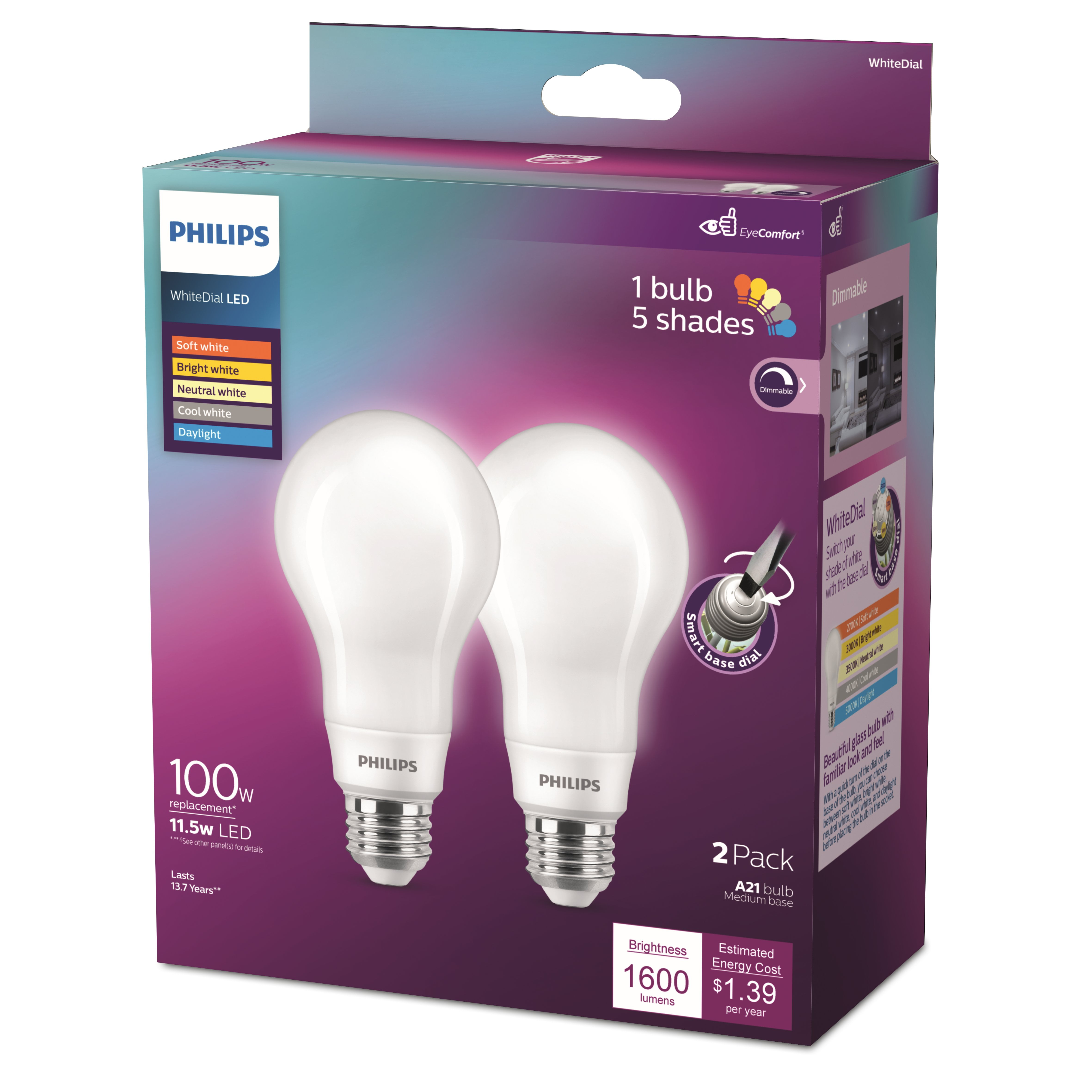 Philips 220343 Plc18w/827/Xew/4p/Alto Compact Fluorescent Lamp