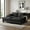 Black, variant on Oversized Modular Cloud Couch with Double Chaise Lounge, Deep Seat Sectional Sofa with Plush Cushions, 2 Soft Pillows Included, Fabric Sofa for Living Room (Gray)