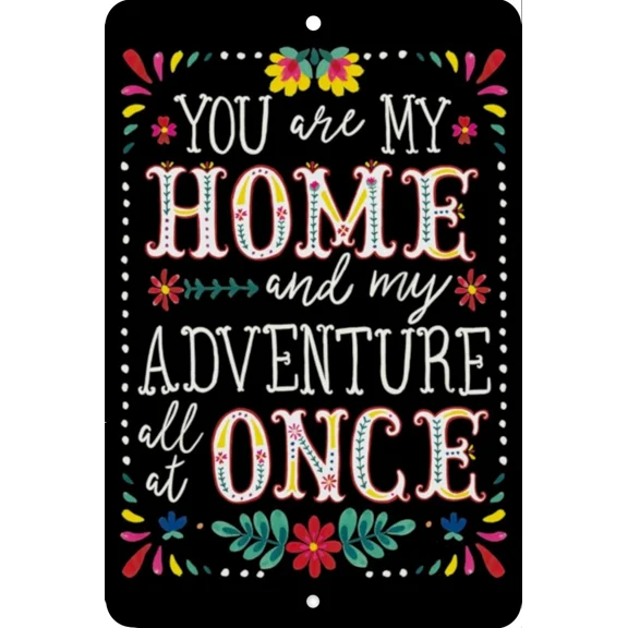 You Are My Home, Home Sign, Home Decor Metal Aluminum, Usa, Black