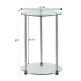 thumbnail image 3 of Designs2Go 157008 2 Tier Round End Table- Glass, 3 of 3
