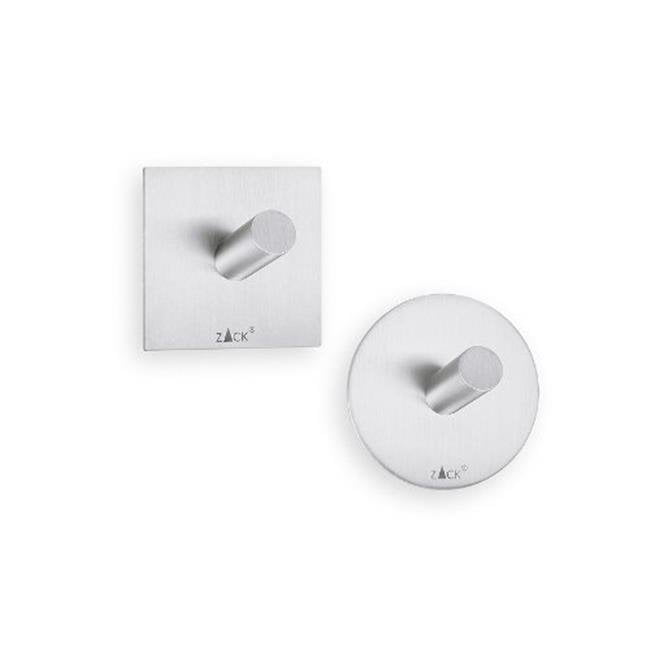 2-Piece Zack 40305 Duplo Self-Adhesive Square Towel Hook Self-Adhesive
