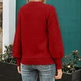 thumbnail image 4 of YYAPAYZB Fall Fashion Women Pure Colour Hairball Round-Neck Sweater, 4 of 7