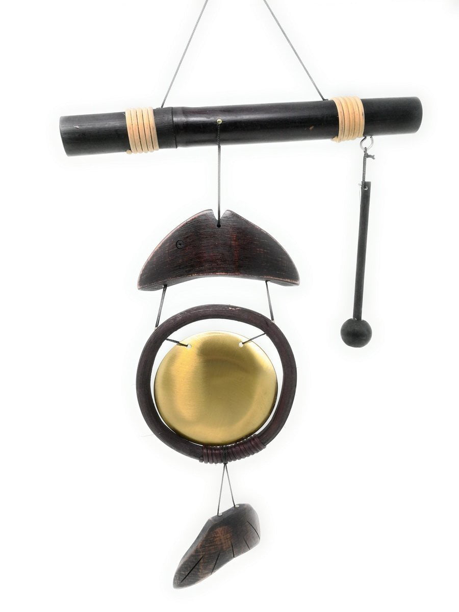Thy Collectibles Feng Shui Brass Gong Wind Chime for Patio Garden Terrace Balcony Or Any Room Beautiful Decor Piece