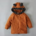thumbnail image 3 of WIBACKER 1-6T Baby Boys Fleece Jacket Kid Girls Zip Up Hoodies Fall Winter Bear Ear Coats Toddler Outerwear, 3 of 10