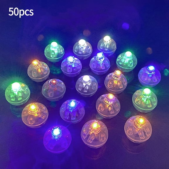 50Pcs Individual LED Balloon Lights Tiny Wireless Battery Craft Glow Party DIY
