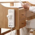 thumbnail image 2 of 4 Pcs Support Mural Autocollant pour Fixateur de Barre d'Alimentation, Support de Fixation de Barre d'Alimentation Sans Perçage pour Power Strip, Routeur Wifi, Télécommande, 2 of 5