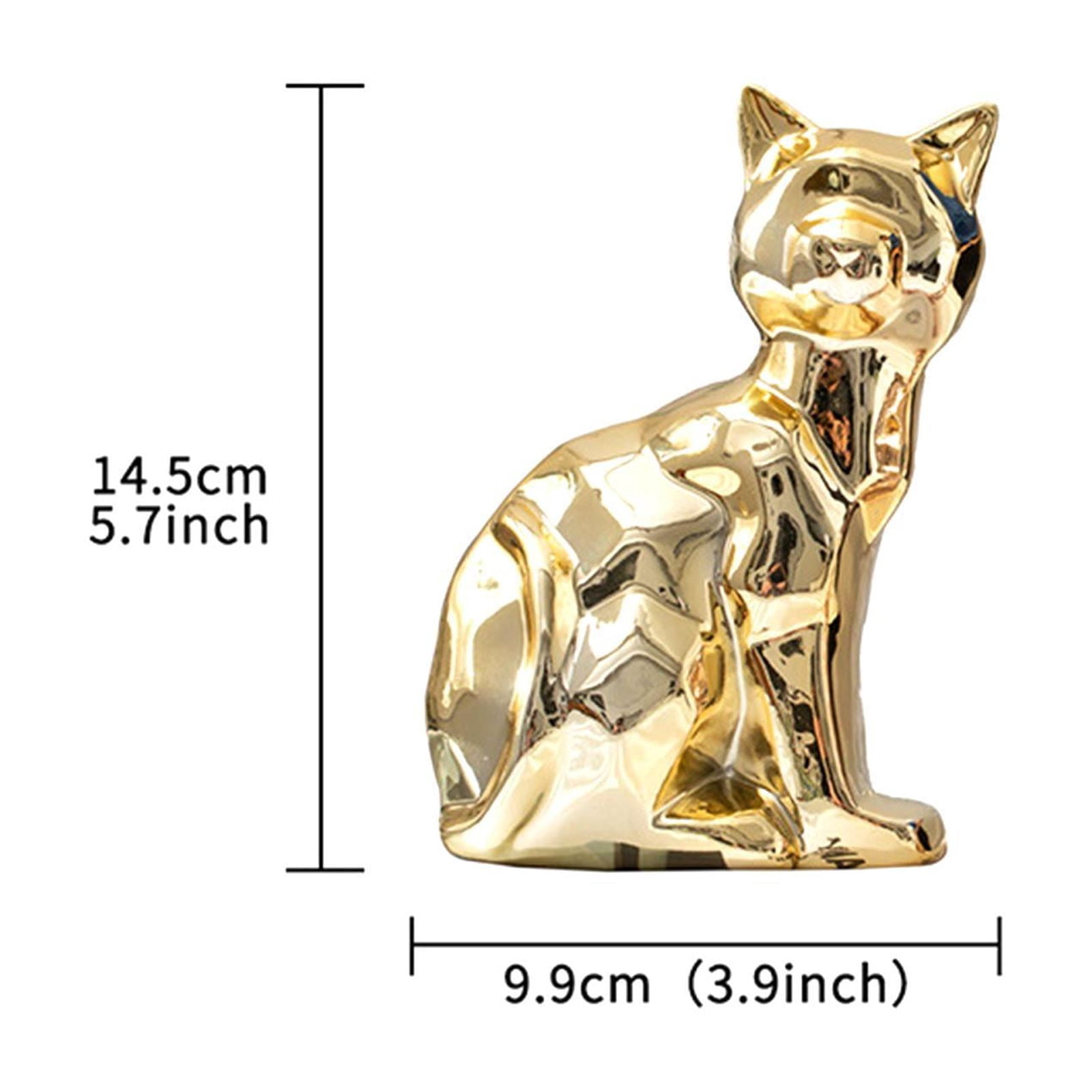 Fiocias Toilet Paper Holder Paper Towel Holder Countertop Kitchen Roll Holder Cat Statue Figurine Iron Ceramic Material Suitable for Living Room Bedroom Offic