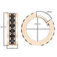 thumbnail image 3 of Dazzlingrock Collection Round Black Diamond Huggies Hoop Earrings for Women (1.45 ctw, Color Black, Clarity Opaque) in 18K Rose Gold, 3 of 5