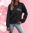thumbnail image 2 of Valentine's Day Love Heart Shirt Women's Sweatshirt Long Sleeve Crew Neck Casual Print Lightweight Outfits Fall 2026, 2 of 4