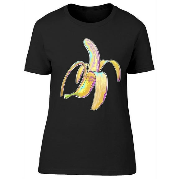 Banana With Colors Paint T-Shirt Women -Image by Shutterstock, Female Large