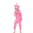 thumbnail image 4 of Pijama de una pieza con dibujos de animales para niños, ropa de hogar de manga larga de franela con diseño de caballo y cielo estrellado de arcoíris, 4 of 6