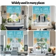 thumbnail image 4 of Swag Curtains Valances for Windows, Blue Coastal Beach Short Kitchen Window Curtains Over Sink, Slippers Starfish Shell Cafe Curtains Panel Set Of 2,Rod Pocket, 63 Inches Length, 4 of 8