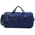 thumbnail image 1 of Dinheiro Bolsa de gimnasio deportiva con bolsa para zapatos Bolsa húmeda Bolsa de lona Bolsa de viaje impermeable para mujeres Hombres Verde militar 29L Azul, 1 of 7