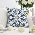 thumbnail image 3 of Stunning Light Blue Pillow Covers Set of 2 - Perfect Addition for Couch, Bed and Car - Outdoor Friendly Linen Material - Home Decor 45x45cm, 3 of 7