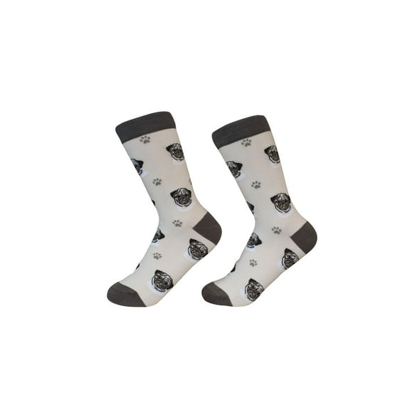 Tan Pug Dog Breed Socks Unisex Sock Daddy by E&S Pets