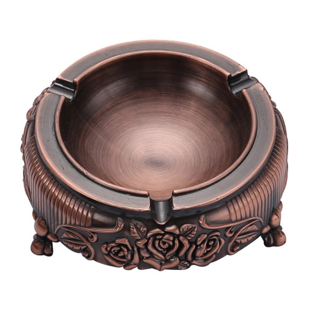 Creative European Retro Ashtray Mini Ashtray Outdoor Home Metal Round