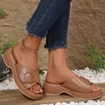 thumbnail image 7 of Bkhluea Women Buckle Strap Platform Wedge Sandals Slip On Comfortable Footwear For Casual Outdoor Party Daily Activities, 7 of 7