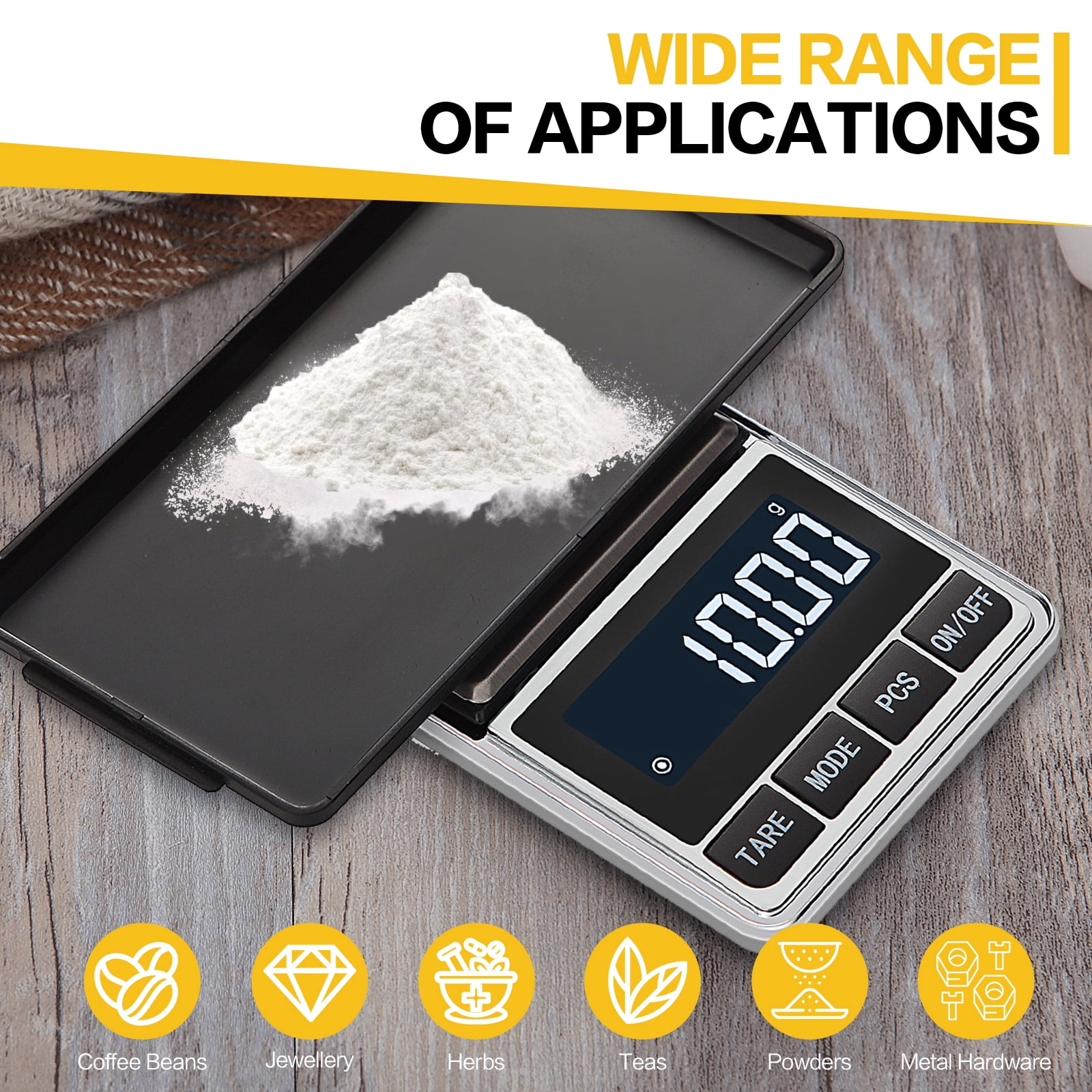 Egoelife Pocket Scale 500g/0.01g High Precision Scale Portable Digital Kitchen Scale Pocket Scale for Gold Jewelry Food Scale Mini Gram Scale with Large Backlit LCD Display Battery Included