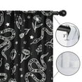 thumbnail image 4 of Blackout Kids Curtains,Black Gothic Snake Flower Moon Pattern Childrens Insulated Curtains Set Of 2,Bedroom Essentials,Toddler Room Decor 42x54in(106x137cm), 4 of 5
