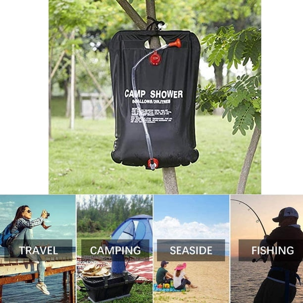 Douches : Sac de douche solaire 40 litres camping, température 45 °C randonnée, escalade De haute qualité