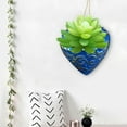 gkliGIHK Vintage heartshaped fleshy resin flowerpot wall hanging