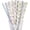 Beach style, variant on Blue and Silver Paper Straws, Pack 100 for Party Supplies,Birthday,Wedding,Bridal/Baby Shower,Juice, shakes,Smoothies