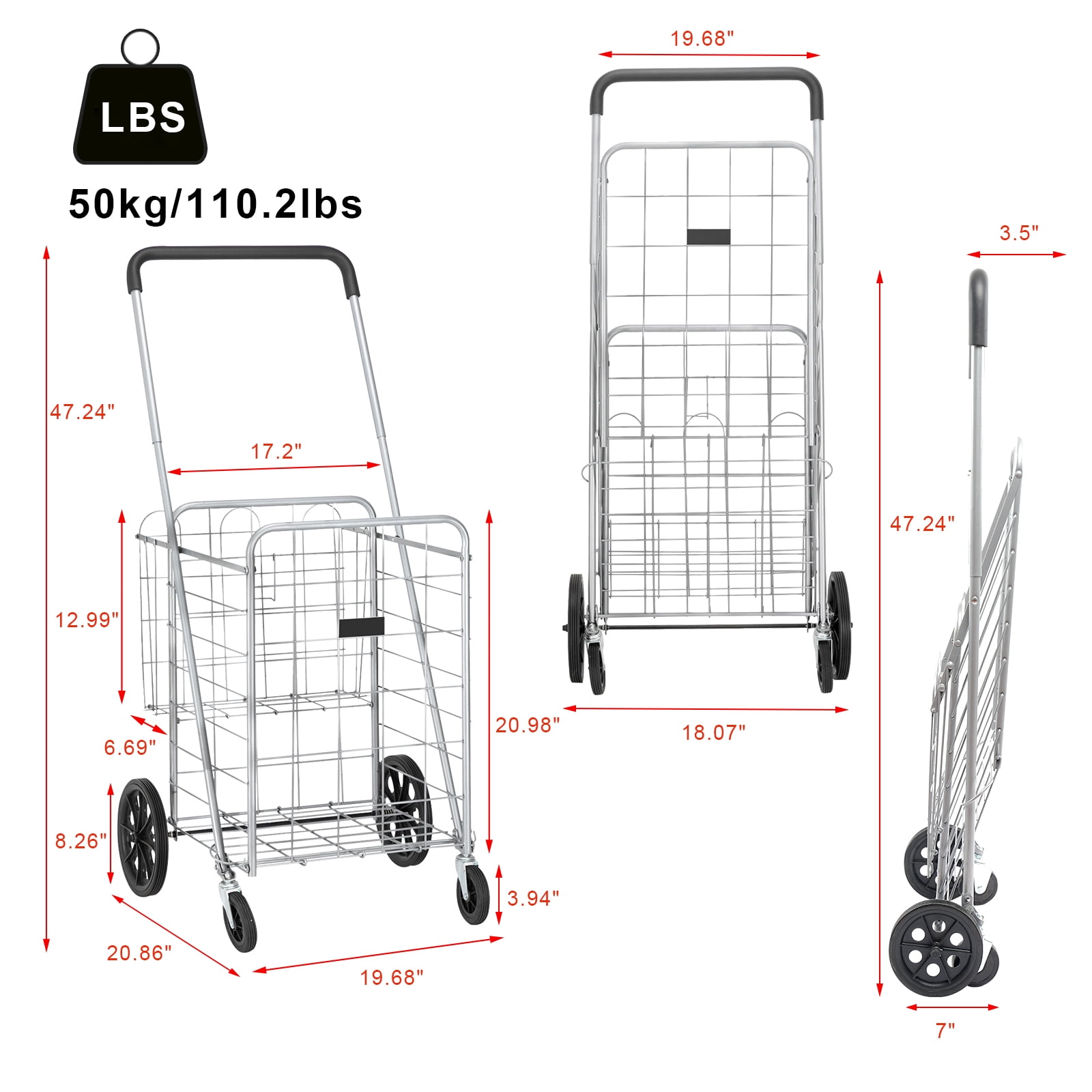 Shopping Cart Dimensions
