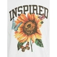 thumbnail image 2 of Humor Short Sleeve Crew Neck Inspired Sunflower Graphic T-Shirt (Big Men's), 2 of 5