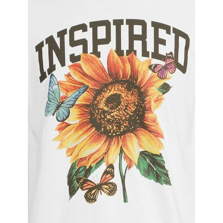 Men's & Big Men's Inspired Sunflower Graphic T-Shirt, Sizes S-3XL