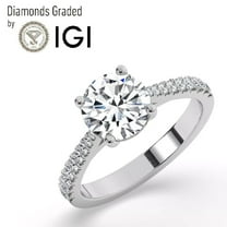 2.00 Ct Lab-Grown IGI Certified G/VS2 Diamond Engagement Ring In 14K White Gold