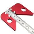 thumbnail image 4 of Center Finder Line Gauge Square Center Scribe Carpentry Woodworking Ruler 45 Degrees Angle Line Caliber Marking Ruler Wood Measuring Scribe Tool, 4 of 8