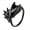 Black, variant on Ring Open Size Gold Silver Skull Punk BOHO Scary Dragon Jewellery Halloween Gift-Silver
