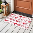 thumbnail image 4 of Valentine's Day Entryway Rug 2'x3'&nbsp; Non Slip Front Door Mats, Valentines Red Love Heart Romantic Entrance Rugs Indoor Outdoor Carpet, Washable Floor Mats Small Area Rug for Bedroom Kitchen, 4 of 8