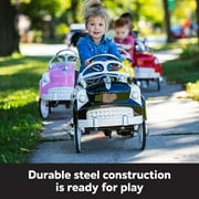 Kid Trax Toddler Classic Pedal Car, Kids 3-5 Years Old, Max Weight 60 lbs, Durable Steel, Police Car