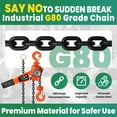 thumbnail image 6 of 3 Tons Chain Hoist with Weston Style Double-Pawl Brake, Hand Lever Chain Hoist, 360°Rotation Lift Lever Block Chain Hoist, for Garage, Factory, Dock (3 TON 10 FT), 6 of 8