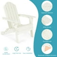 thumbnail image 4 of Patiojoy Folding Adirondack Chair Outdoor Adirondack Chair Weather Resistant Lounger for Backyard Porch Poolside White, 4 of 8