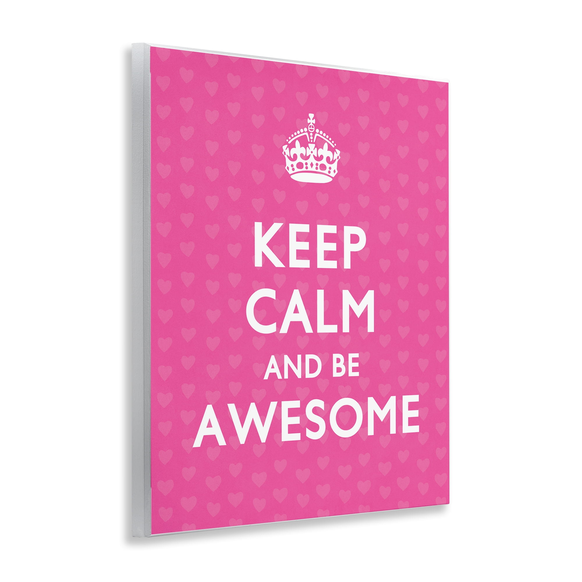 Stupell Industries Keep Calm Be Awesome Text & Numbers Painting Unframed Art Print Wall Art, 11 x 14