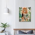 thumbnail image 4 of JEUXUS Zebra Lion Monkey on Animal on Toilet Funny Bathroom Wall Art, Canvas Tropical Boho Bathroom Jungle Animal Print, Art Decor, Paintings for bathroom restroom toilet washroom home, 4 of 5