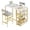 Gold, variant on EastVita Bar Stools Set of 2, Kitchen Bar Stools with Footrest, 25.5 Inches Upholstered Bar Chairs with Back, Counter Height Barstools for Counter Bar, Island, Easy Assembly, Rustic Black