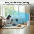 thumbnail image 5 of Comfort Zone 40" Bladeless Tower Fan with Remote Control, 9H Timer, White, 5 of 7