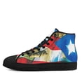 thumbnail image 3 of Boricua Puerto Rico High Top Canvas Shoes Sneakers Black Size 7, 3 of 7