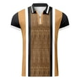 thumbnail image 4 of Sngxgn Short-Sleeve Classic Fit Mens Polo Shirt with and Polo Shirt(Brown,XXL), 4 of 4