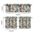 thumbnail image 6 of Kitchen Curtains 24 Inch Short - 3 Panel Set, Rod Pocket Window Curtain with Boho Cactus and Succulent Art, 100% Polyester for Farmhouse, Cafe, Kitchen, Bedroom, Easy Wash, 6 of 6