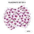 thumbnail image 2 of Placemats Set Of 4 / 6, Orchids Flowers Purple Placemats For Dining Table Indoor/Outdoors Heat Resistant Washable Placemats 18" X 12", 2 of 8