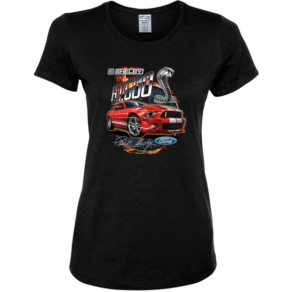 Shelby G.T. 500 Cobra Red Speedster Ford Motors Classic Cars and Trucks Womens Graphic T-Shirt
