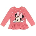 thumbnail image 3 of Disney Minnie Mouse Toddler Girls Peplum T-Shirt and Leggings Outfit Set Toddler to Little Kid, 3 of 5